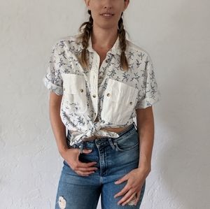 80s floral top